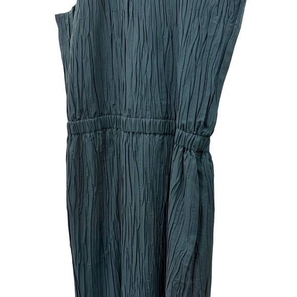 Theory Gathered Cami Midi-Dress, Hunter Green, Medium - Picture 11 of 13